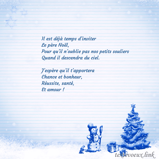 Carte postale du Nouvel An avec un arbre de Noël bleu et un bonhomme de neige Il est déjà temps d’inviter
Le père Noël,
Pour qu Carte postale du Nouvel An avec un arbre de Noël bleu et un bonhomme de neige