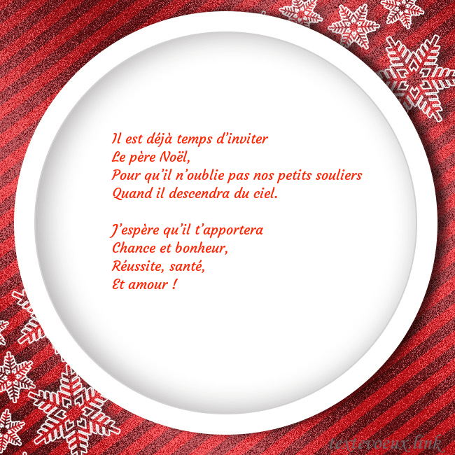 Carte de vœux avec un cadre rouge Il est déjà temps d’inviter
Le père Noël,
Pour qu Carte de vœux avec un cadre rouge