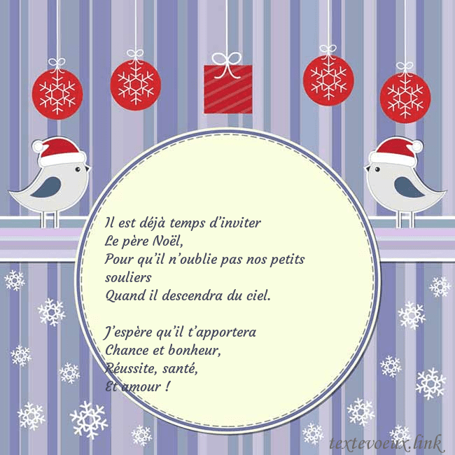 Cartes de vœux avec des oiseaux de Noël Il est déjà temps d’inviter
Le père Noël,
Pour qu Cartes de vœux avec des oiseaux de Noël
