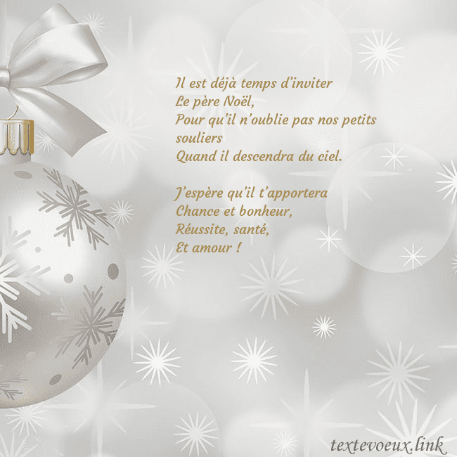 Carte postale avec un jouet de sapin de Noël en argent Il est déjà temps d’inviter
Le père Noël,
Pour qu Carte postale avec un jouet de sapin de Noël en argent