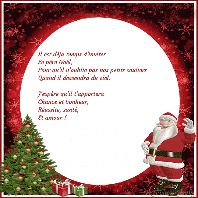 Carte postale avec le Père Noël et ses cadeaux Il est déjà temps d’inviter
Le père Noël,
Pour qu Carte postale avec le Père Noël et ses cadeaux