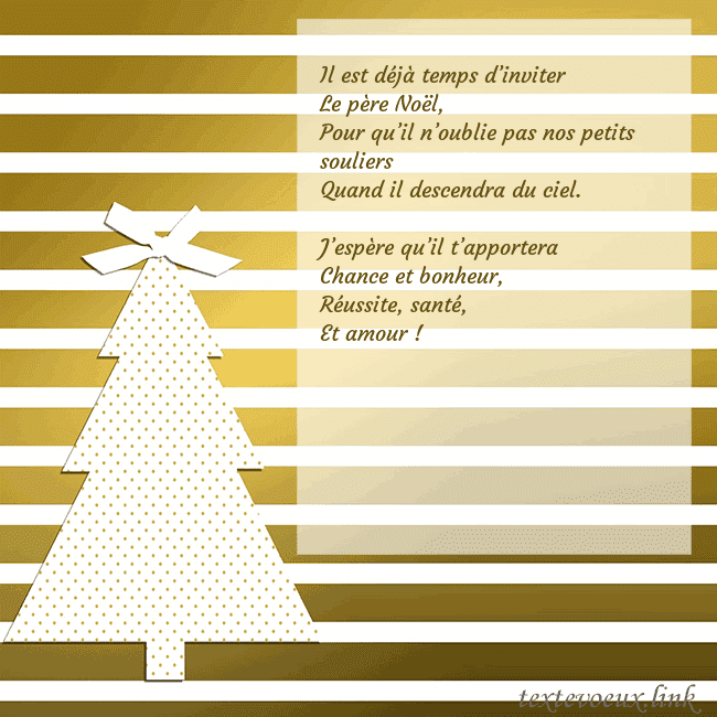 Carte postale étincelante d'or avec sapin de Noël Il est déjà temps d’inviter
Le père Noël,
Pour qu Carte postale étincelante d'or avec sapin de Noël
