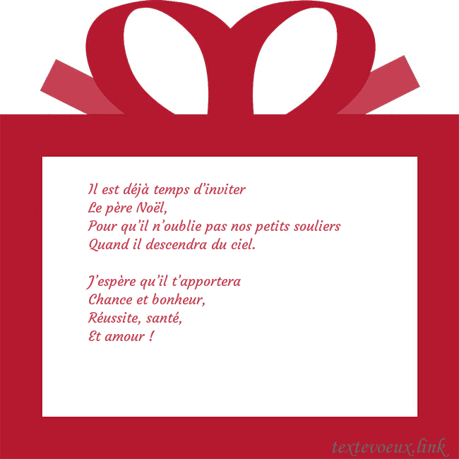 Carte du Nouvel An - un cadeau rouge Il est déjà temps d’inviter
Le père Noël,
Pour qu Carte du Nouvel An - un cadeau rouge
