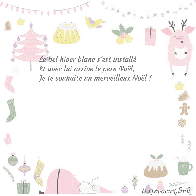 Carte postale du nouvel an avec un cochon Le bel hiver blanc s’est installé
Et avec lui arri Carte postale du nouvel an avec un cochon