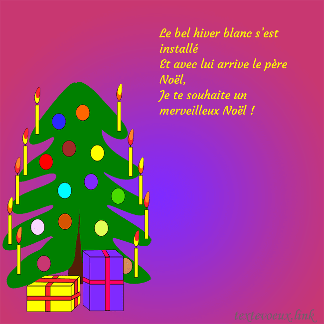 Carte postale avec un sapin de Noël peint