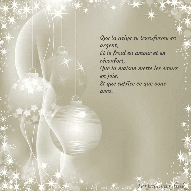 Carte de vœux avec décorations d'arbre de Noël Que la neige se transforme en argent,
Et le froid Carte de vœux avec décorations d'arbre de Noël