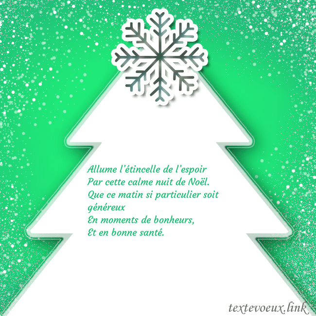 Carte postale avec un grand sapin de Noël blanc sur fond vert Allume l’étincelle de l’espoir
Par cette calme nui Carte postale avec un grand sapin de Noël blanc sur fond vert