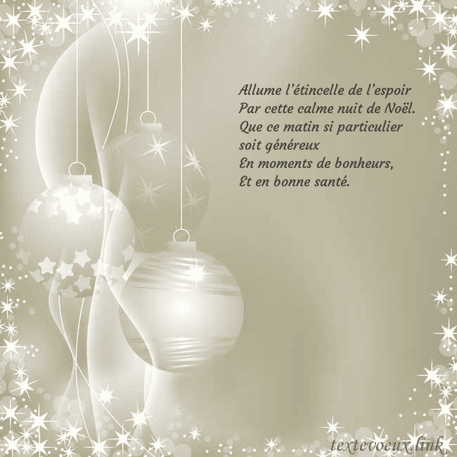Carte de vœux avec décorations d'arbre de Noël Allume l’étincelle de l’espoir
Par cette calme nui Carte de vœux avec décorations d'arbre de Noël