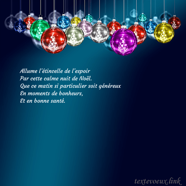 Carte postale bleue avec des jouets d'arbre de Noël Allume l’étincelle de l’espoir
Par cette calme nui Carte postale bleue avec des jouets d'arbre de Noël