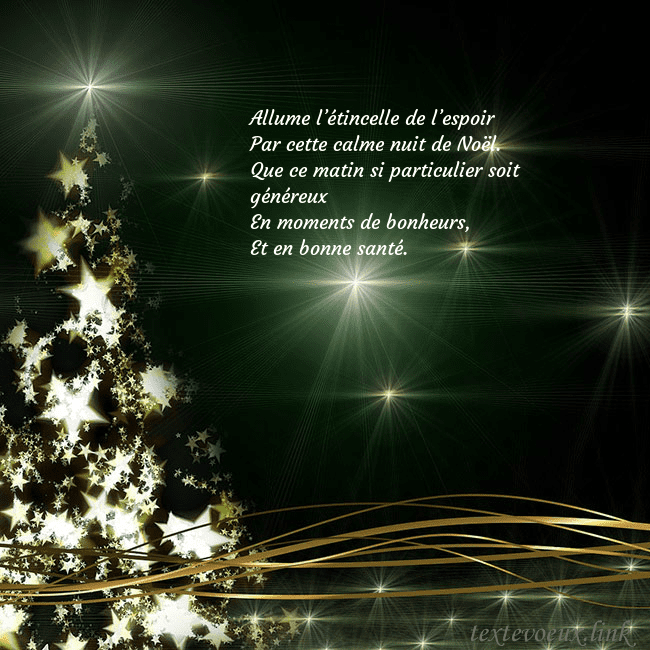 Une carte de Noël verte avec un sapin de Noël scintillant d'or