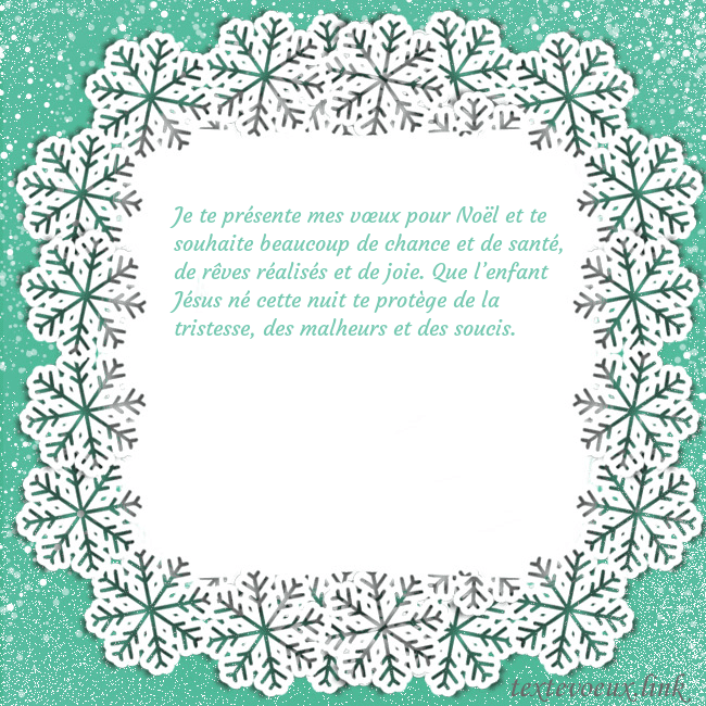 Carte de vœux avec des flocons de neige Je te présente mes vœux pour Noël et te souhaite b Carte de vœux avec des flocons de neige