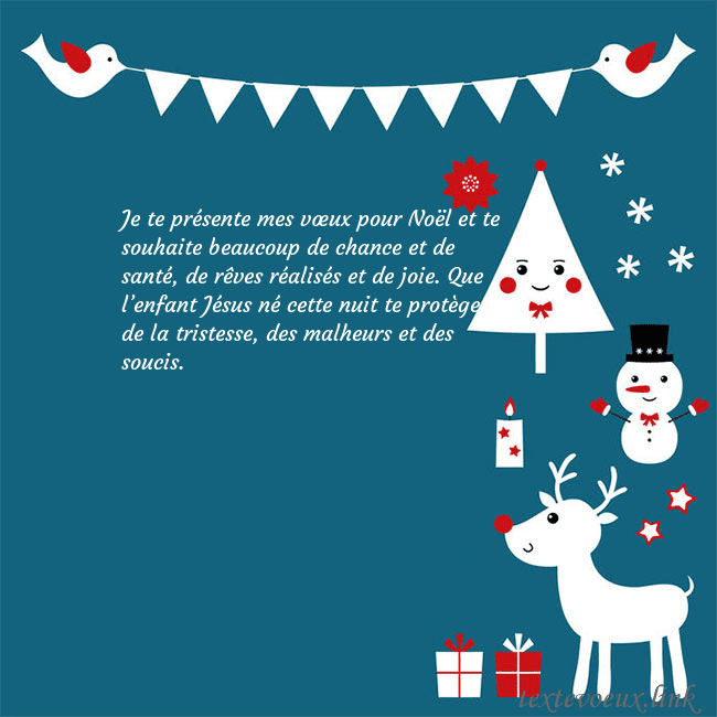 Carte postale du nouvel an avec élan, bonhomme de neige et arbre de Noël Je te présente mes vœux pour Noël et te souhaite b Carte postale du nouvel an avec élan, bonhomme de neige et arbre de Noël