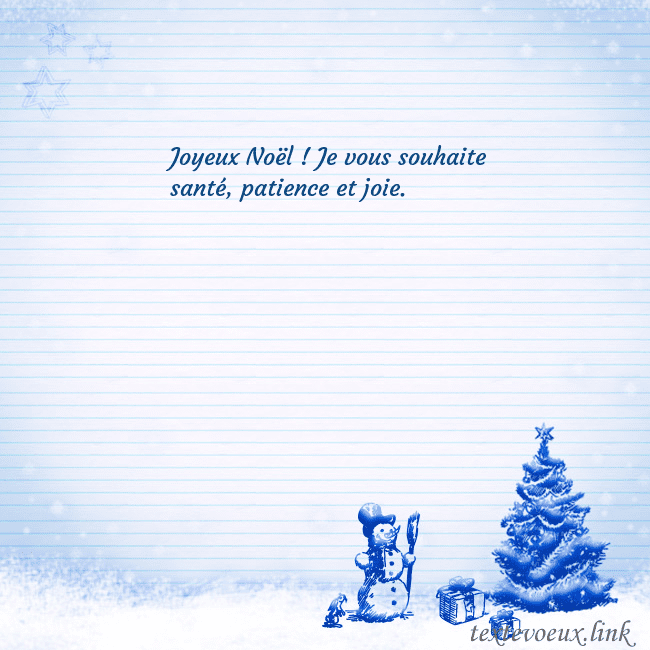 Carte postale du Nouvel An avec un arbre de Noël bleu et un bonhomme de neige