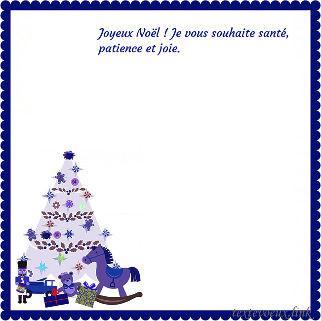 Carte du Nouvel An avec un arbre de Noël et un Casse-Noisette