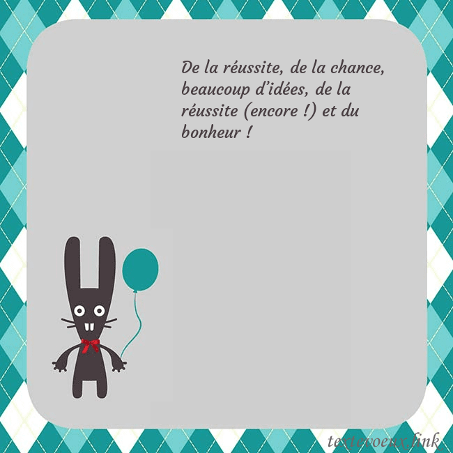 Carte d'anniversaire avec un lapin
