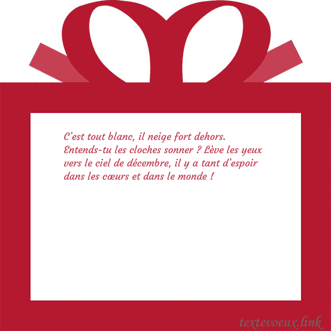 Carte du Nouvel An - un cadeau rouge