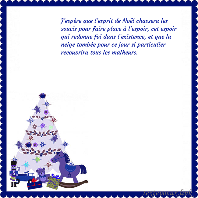 Carte du Nouvel An avec un arbre de Noël et un Casse-Noisette J’espère que l’esprit de Noël chassera les soucis Carte du Nouvel An avec un arbre de Noël et un Casse-Noisette