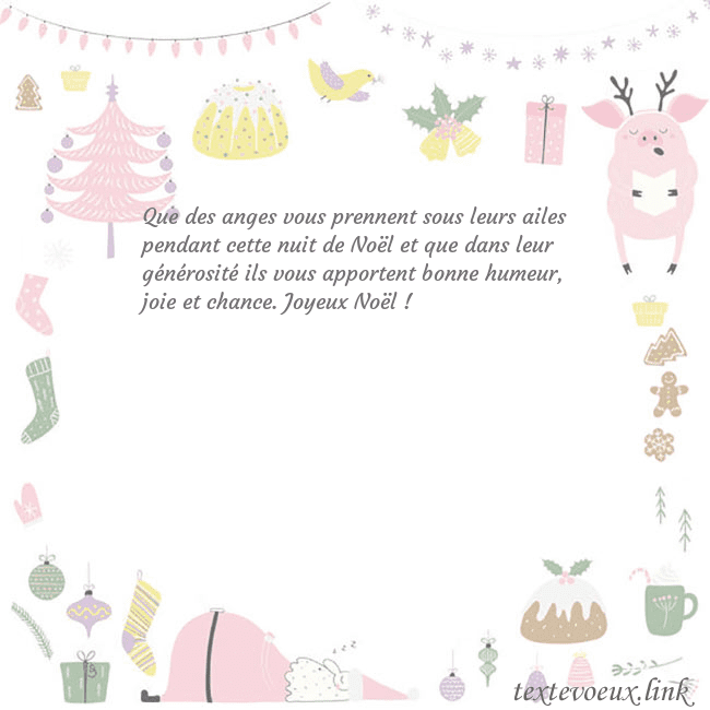 Carte postale du nouvel an avec un cochon