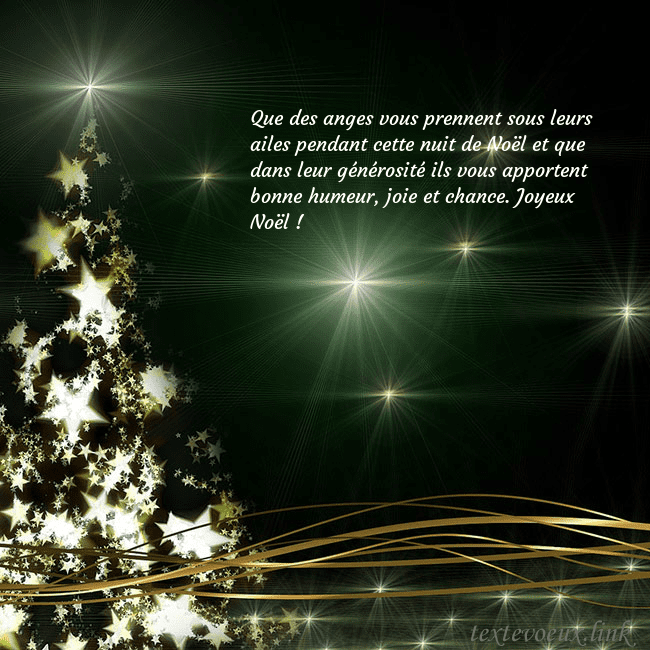 Une carte de Noël verte avec un sapin de Noël scintillant d'or