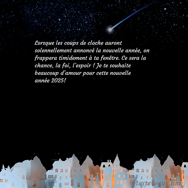 Carte postale avec une comète Lorsque les coups de cloche auront solennellement Carte postale avec une comète