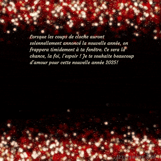 Carte postale animée clignotante noir et rouge Lorsque les coups de cloche auront solennellement Carte postale animée clignotante noir et rouge