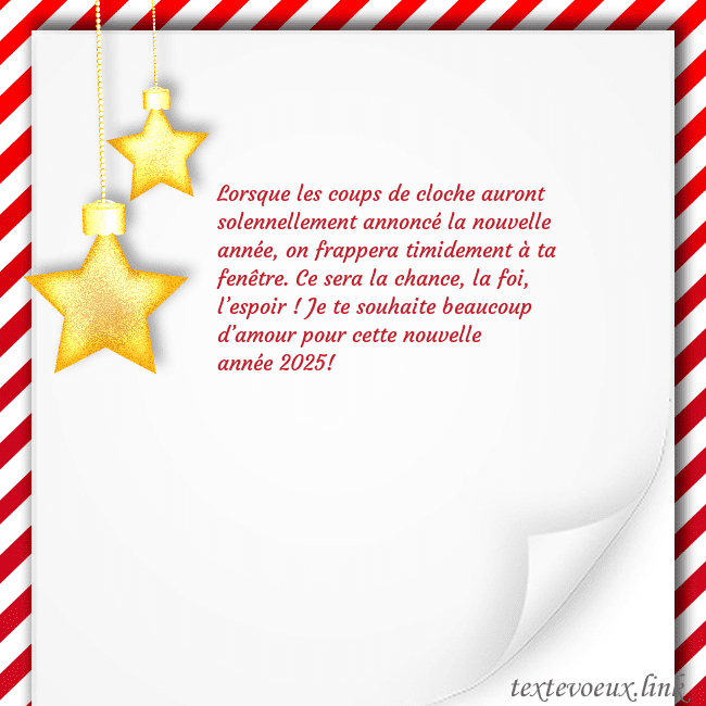 Carte de Noël avec des étoiles d'or Lorsque les coups de cloche auront solennellement Carte de Noël avec des étoiles d'or