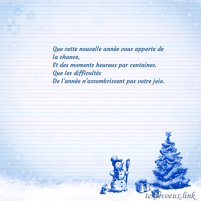 Carte postale du Nouvel An avec un arbre de Noël bleu et un bonhomme de neige Que cette nouvelle année vous apporte de la chance Carte postale du Nouvel An avec un arbre de Noël bleu et un bonhomme de neige