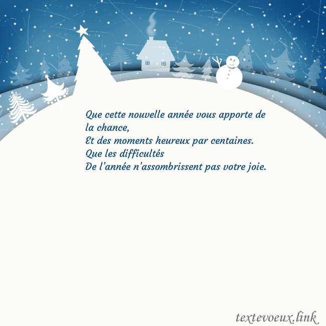 Carte de vœux avec ville blanche Que cette nouvelle année vous apporte de la chance Carte de vœux avec ville blanche