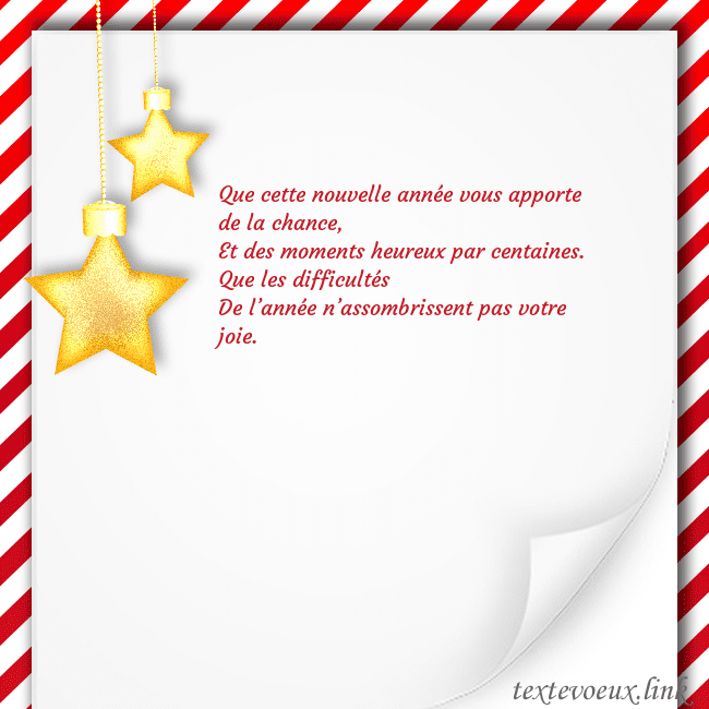 Carte de Noël avec des étoiles d'or Que cette nouvelle année vous apporte de la chance Carte de Noël avec des étoiles d'or