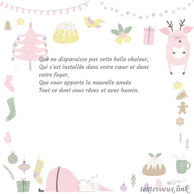 Carte postale du nouvel an avec un cochon Que ne disparaisse pas cette belle chaleur,
Qui s Carte postale du nouvel an avec un cochon