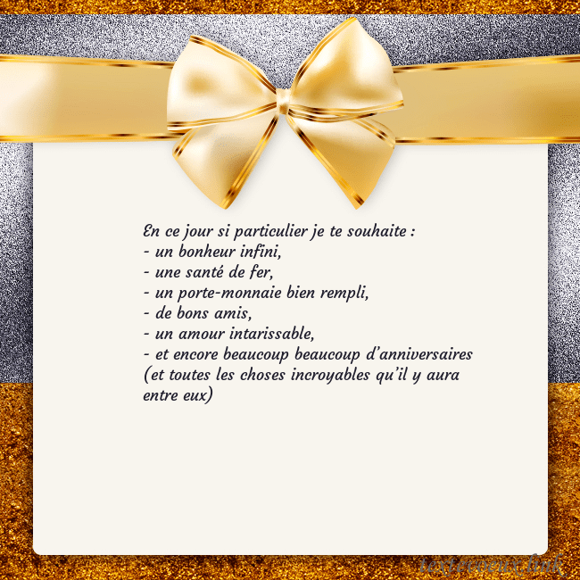 Cartes de vœux avec un grand ruban d'or