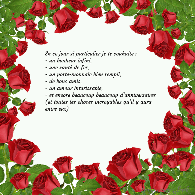 Cartes de vœux avec beaucoup de roses