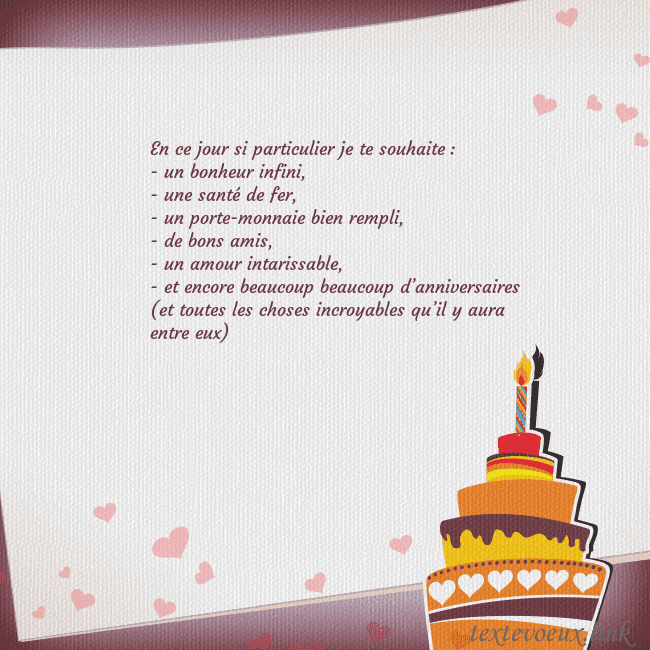 Carte d'anniversaire avec gâteau et bougie