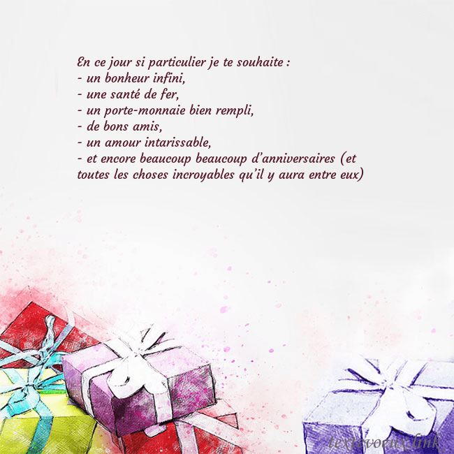 Carte de voeux avec des cadeaux peints à l'aquarelle