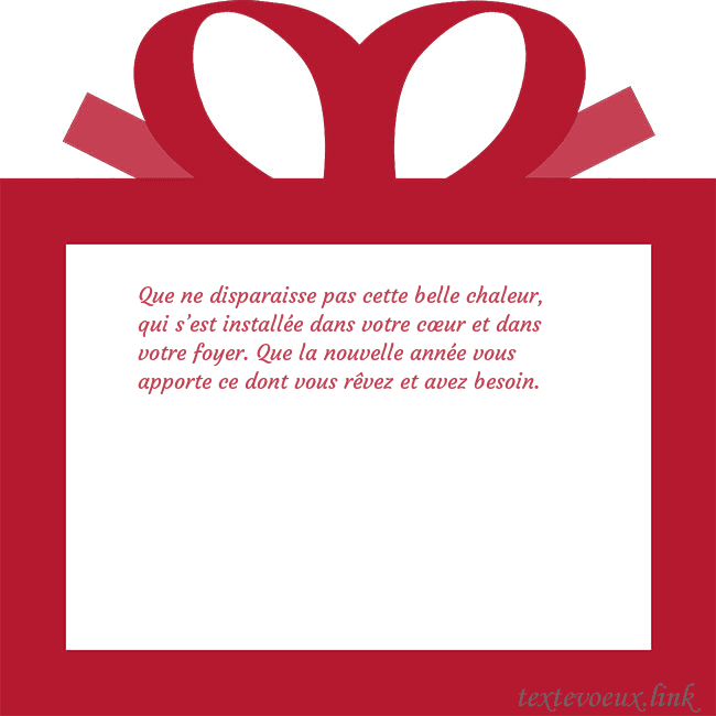 Carte du Nouvel An - un cadeau rouge