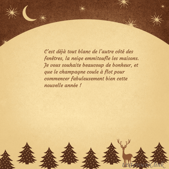 Carte postale marron avec étoiles et lune C’est déjà tout blanc de l’autre côté des fenêtres Carte postale marron avec étoiles et lune