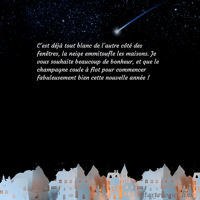 Carte postale avec une comète C’est déjà tout blanc de l’autre côté des fenêtres Carte postale avec une comète