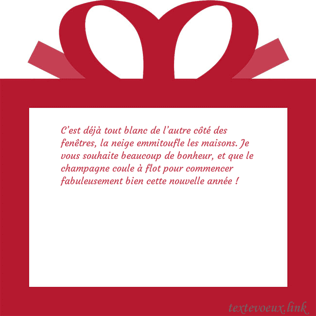 Carte du Nouvel An - un cadeau rouge