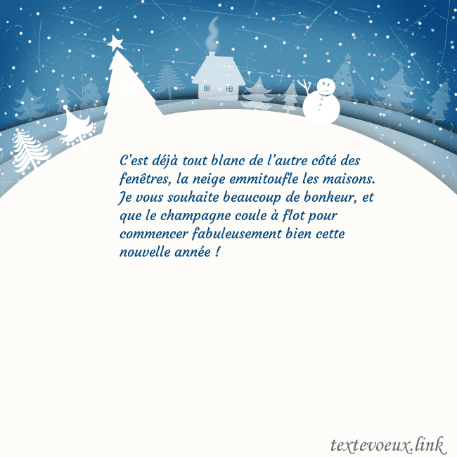 Carte de vœux avec ville blanche C’est déjà tout blanc de l’autre côté des fenêtres Carte de vœux avec ville blanche