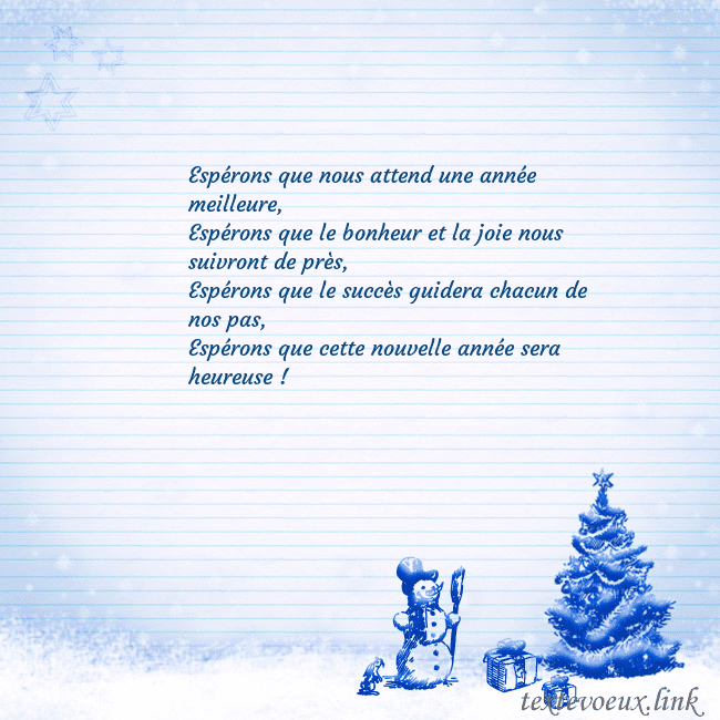 Carte postale du Nouvel An avec un arbre de Noël bleu et un bonhomme de neige Espérons que nous attend une année meilleure,
Espé Carte postale du Nouvel An avec un arbre de Noël bleu et un bonhomme de neige