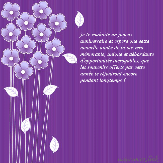 Carte de vœux avec des fleurs violettes