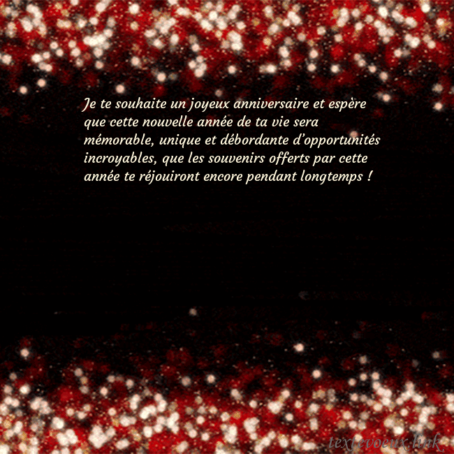 Carte postale animée clignotante noir et rouge
