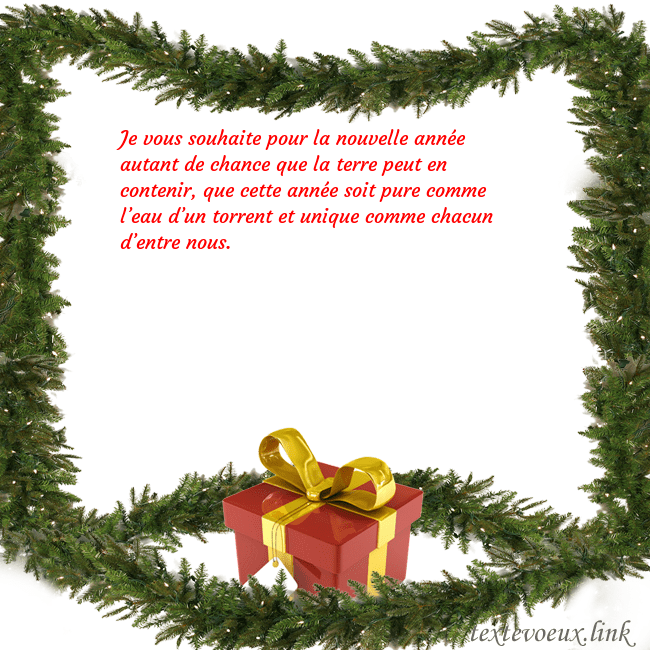 Carte postale avec des branches d'épinette et un cadeau