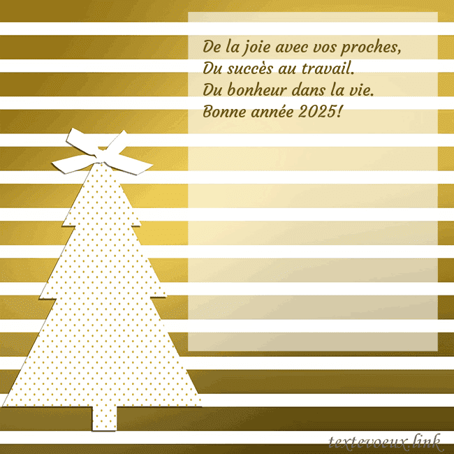 Carte postale étincelante d'or avec sapin de Noël