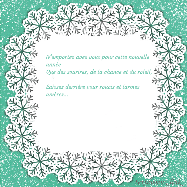 Carte de vœux avec des flocons de neige N’emportez avec vous pour cette nouvelle année
Qu Carte de vœux avec des flocons de neige