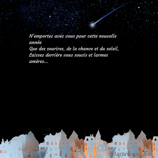 Carte postale avec une comète N’emportez avec vous pour cette nouvelle année
Qu Carte postale avec une comète