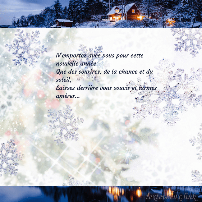 Carte postale avec village et flocons de neige N’emportez avec vous pour cette nouvelle année
Qu Carte postale avec village et flocons de neige