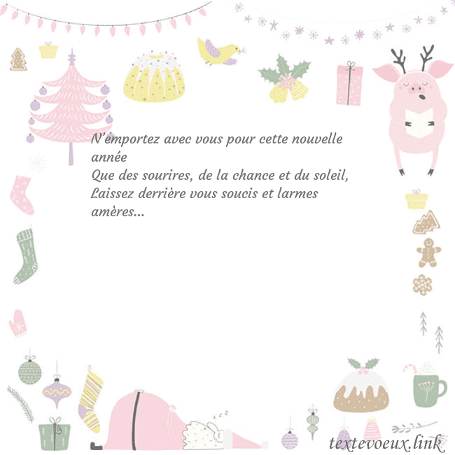 Carte postale du nouvel an avec un cochon N’emportez avec vous pour cette nouvelle année
Qu Carte postale du nouvel an avec un cochon