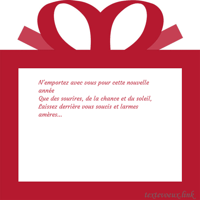 Carte du Nouvel An - un cadeau rouge