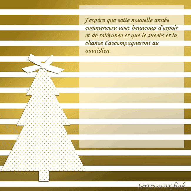 Carte postale étincelante d'or avec sapin de Noël